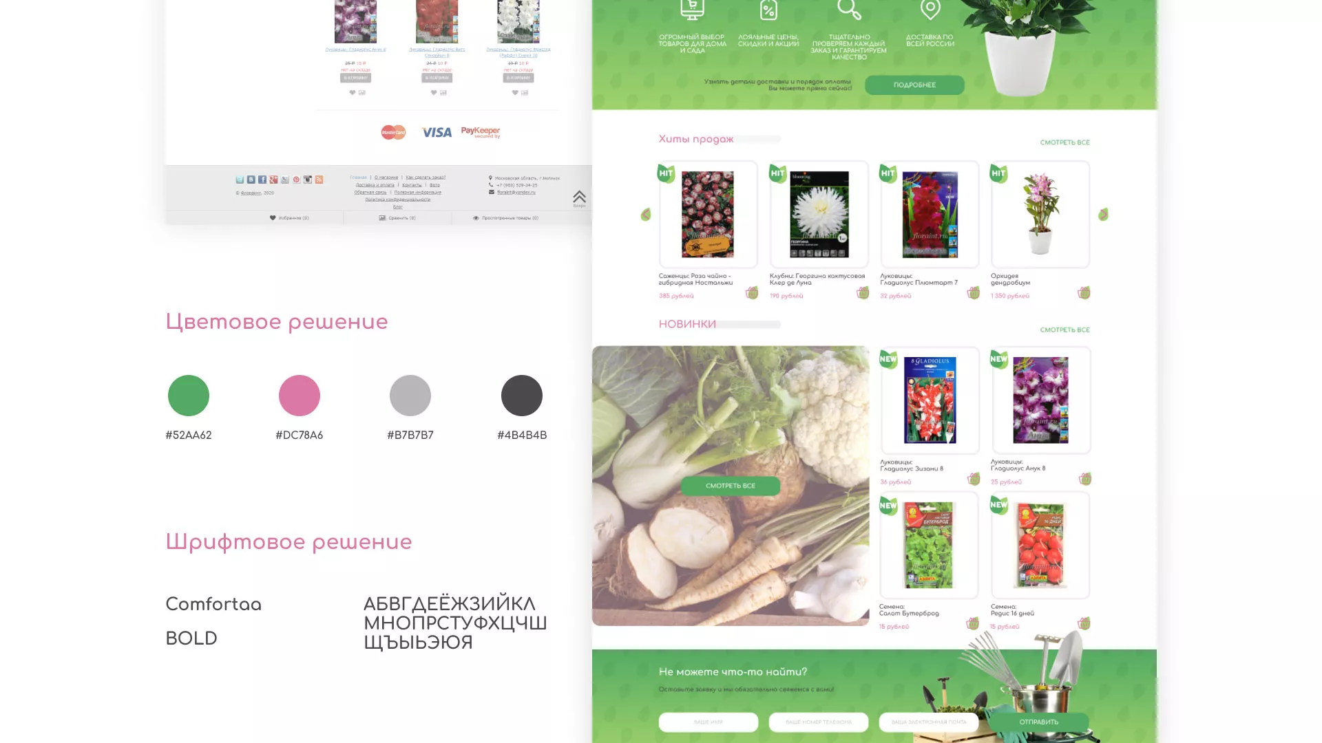 Создание логотипа и интернет-магазина «FLORAINT» в Копейске