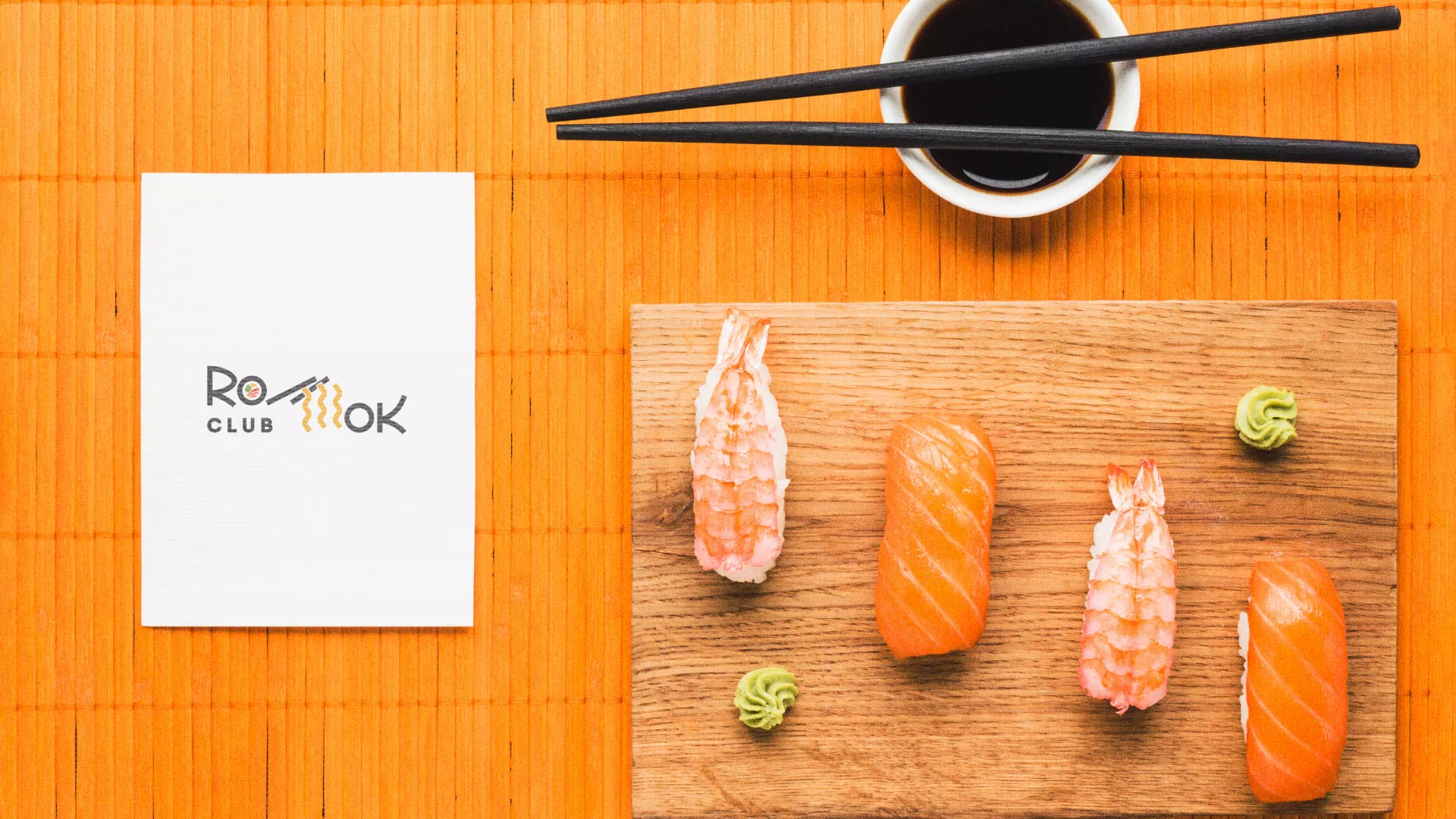 Создание логотипа суши-бара «Roll Wok Club» в Копейске